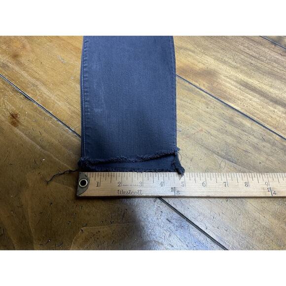 Mother Women's Stunner Zip Ankle Step Fray Not Guilty Black Jeans, Size 28 - Picture 12 of 13